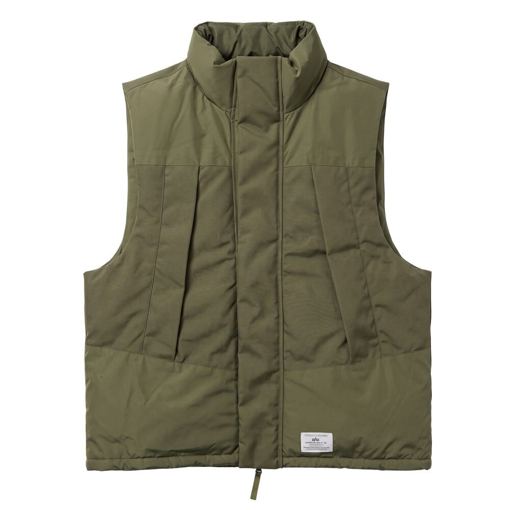 Alpha Industries Modern Olive Green Puffer Vest Men's Medium Tactical Outdoors